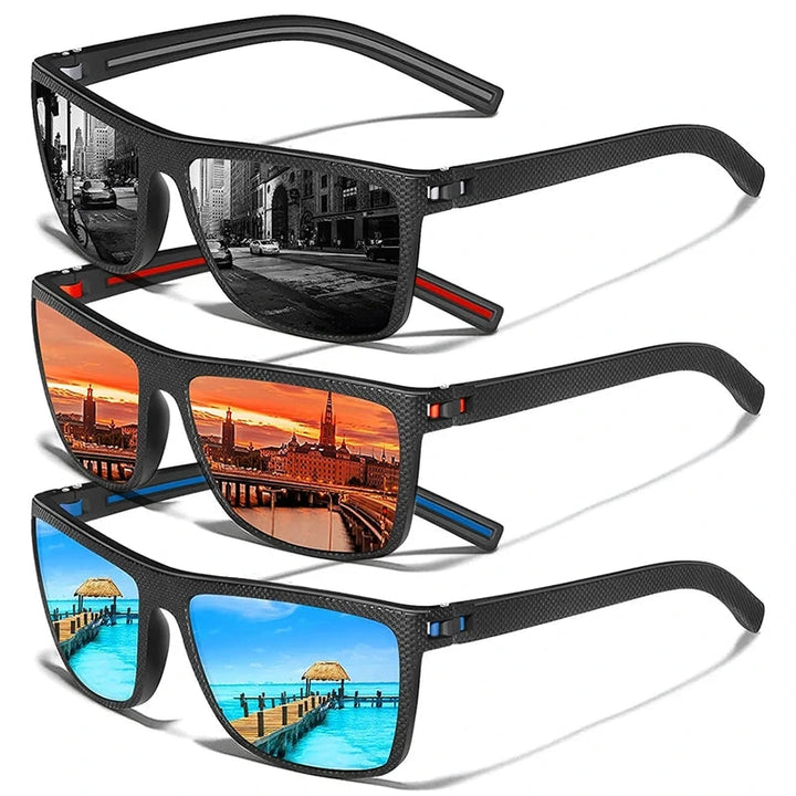 Lightweight Polarized Sport Sunglasses case and packaging