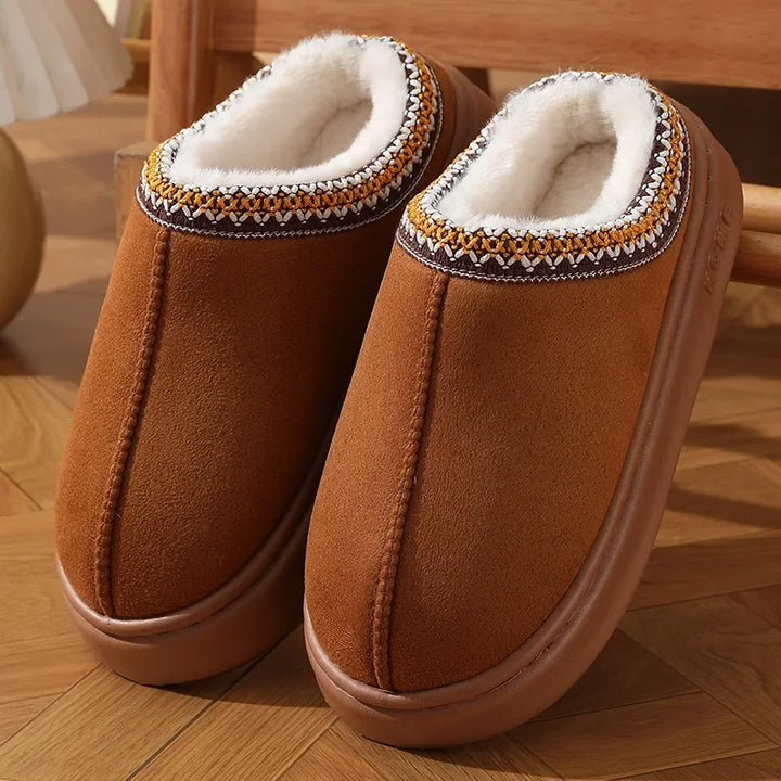 Plush Platform Home Slippers side profile