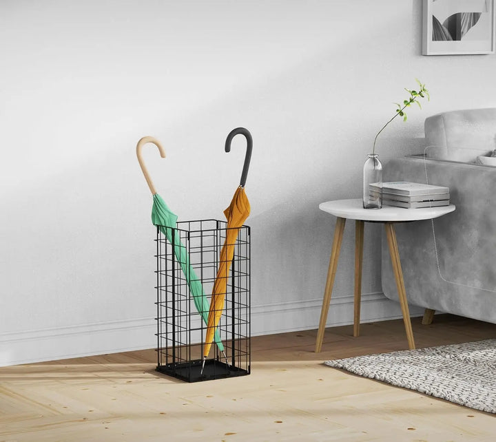 Black Foldable Umbrella Stand front view