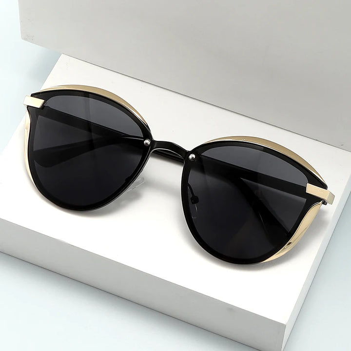 Cat-Eye Metal-Frame Sunglasses