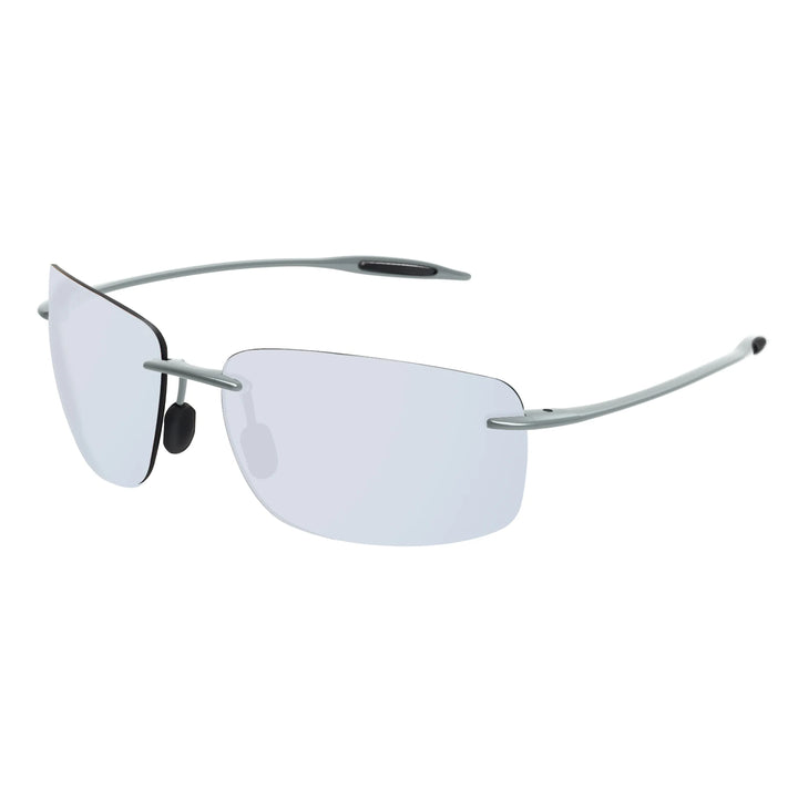 Silver TR90 Rimless Sunglasses front view