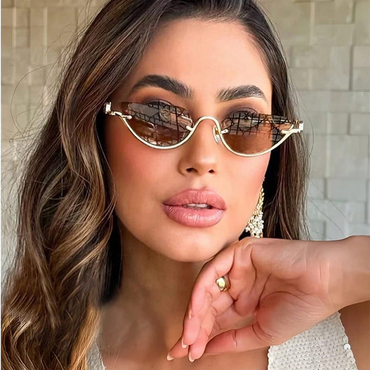 Half-Frame Cat-Eye Sunglasses