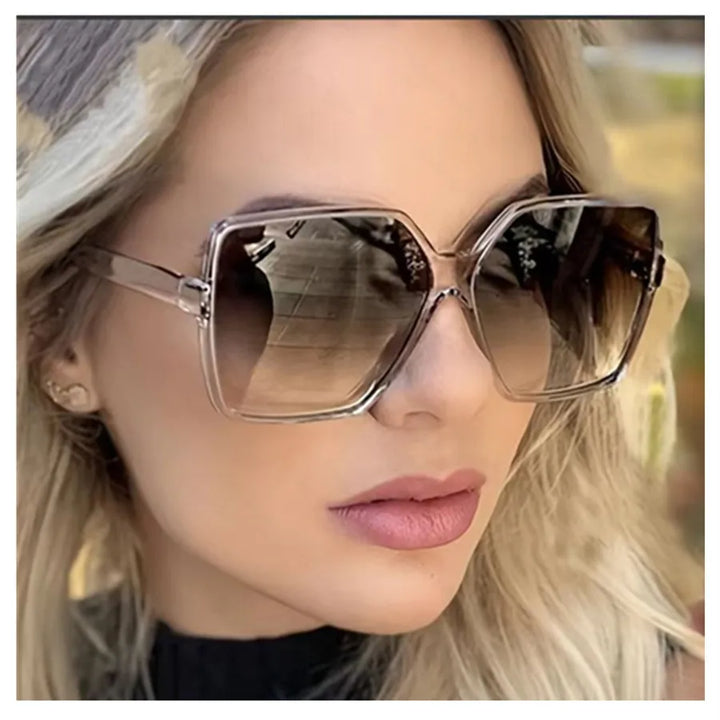Oversized Gradient Frame Sunglasses