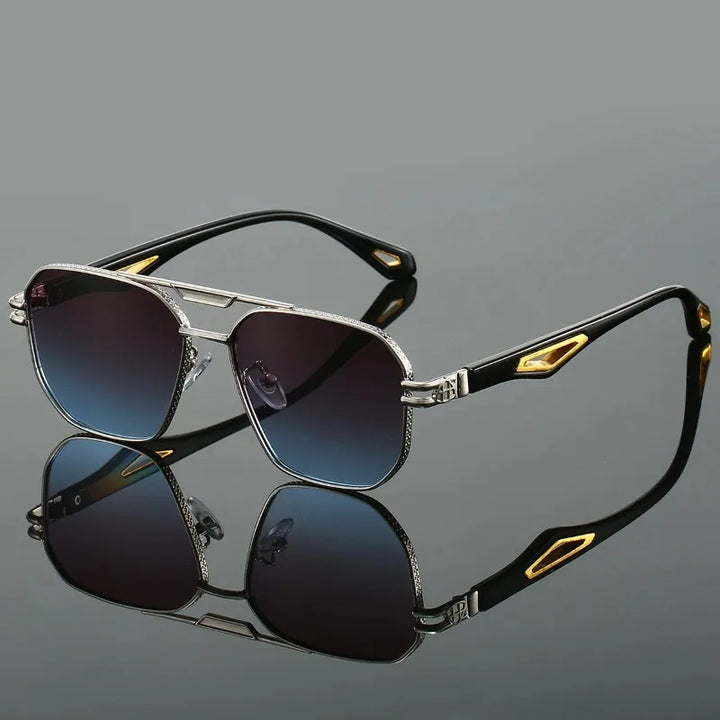 Double-Bridge Square Sunglasses