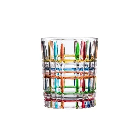 PINNY Aesthetic Stained Crystal Glassware: Vintage European Style Unique Drinking Cups