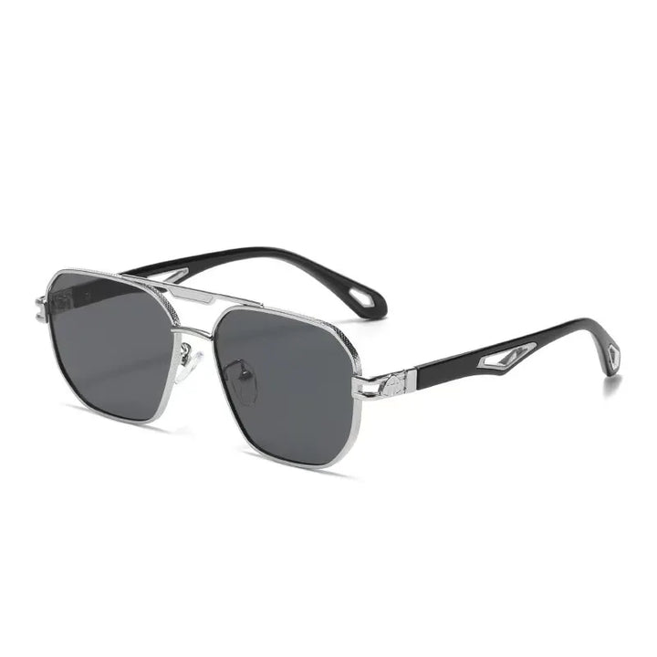 Double-Bridge Square Sunglasses