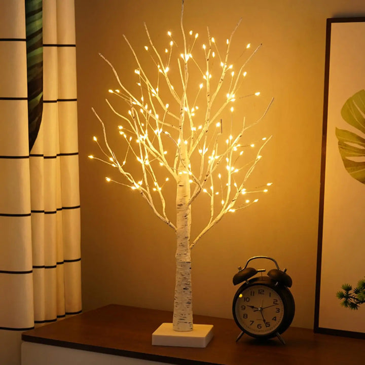 Birchwood LED Branch Lamp lit glow detail