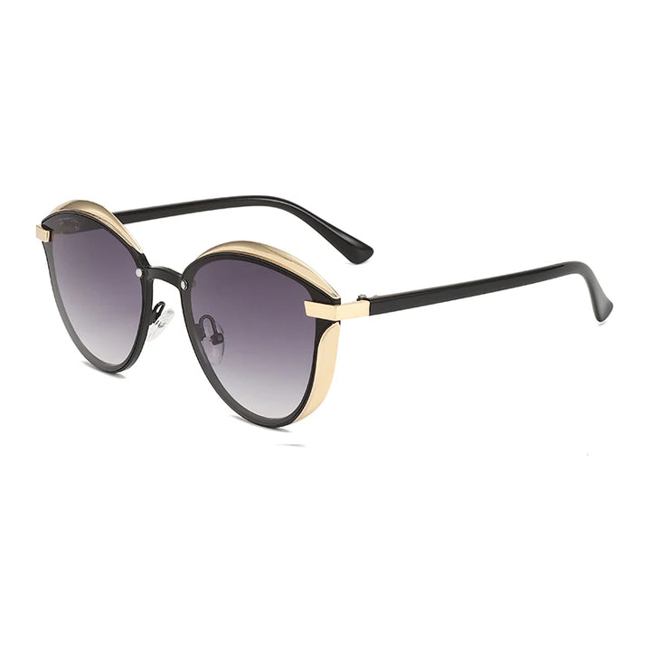 Cat-Eye Metal-Frame Sunglasses