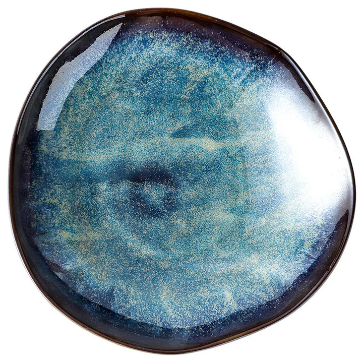 Turquoise Kiln-Glazed Porcelain Dinnerware Set styled tablescape