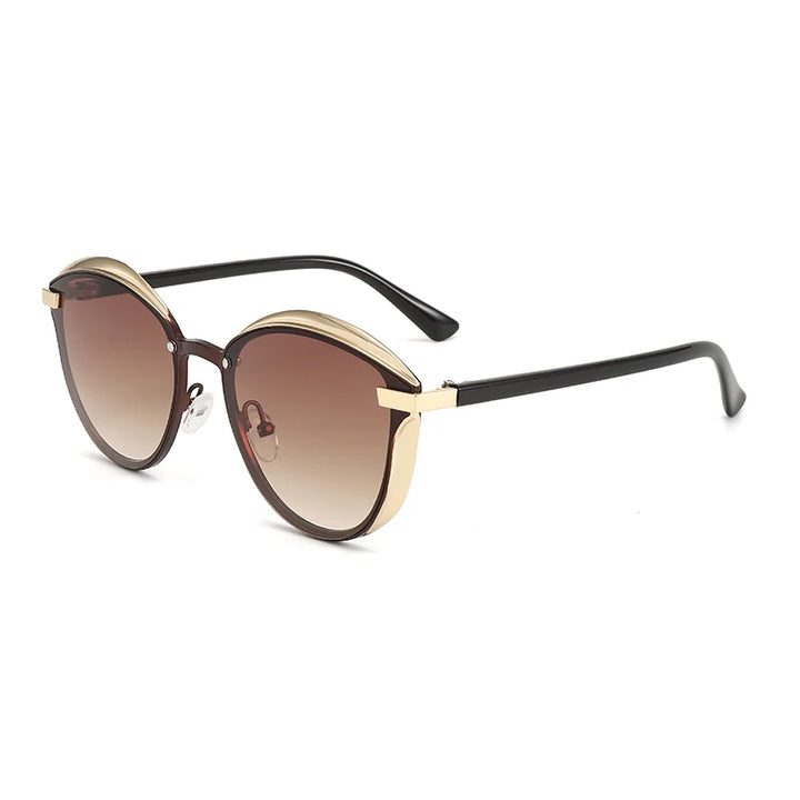 Cat-Eye Metal-Frame Sunglasses