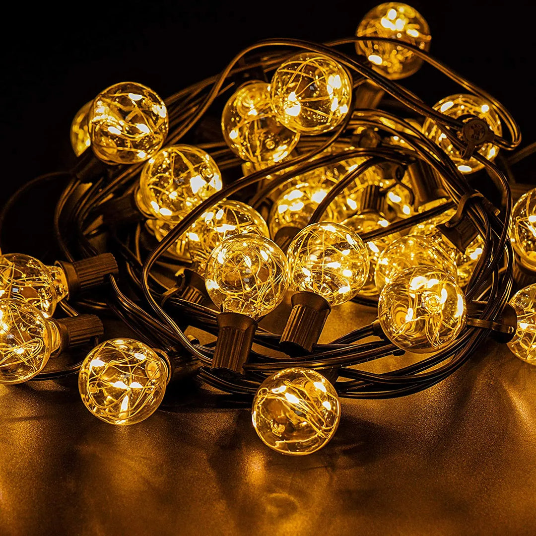 Solar G40 Bulb String Lights party decor lifestyle