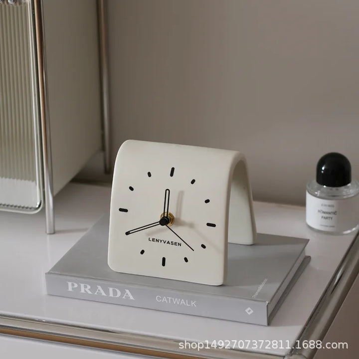 Ceramic Countertop Desk Clock on nightstand