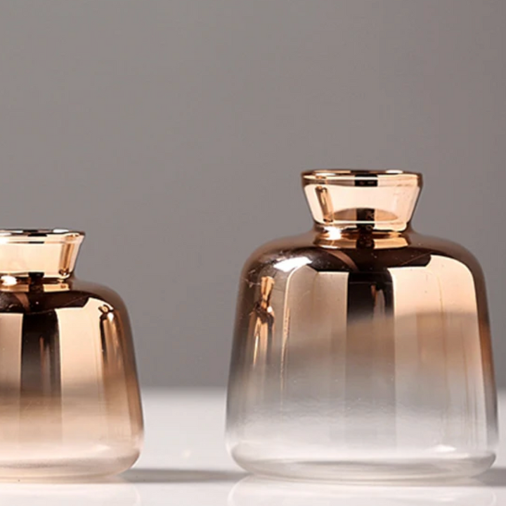 Rose Gold Gradient Glass Vase
