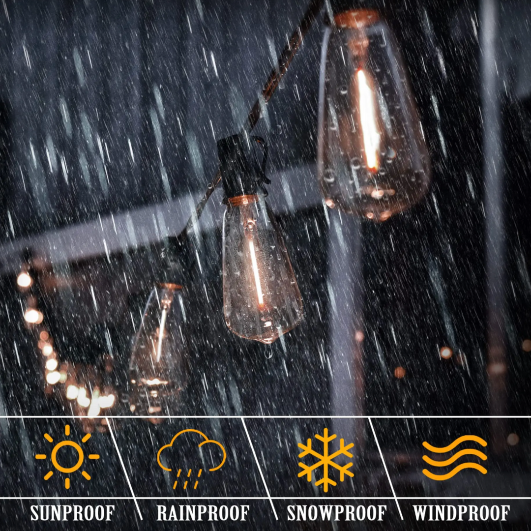 PVC Weatherproof Patio String Lights hook detail