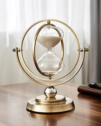 Metal Frame Hourglass Timer lifestyle on shelf