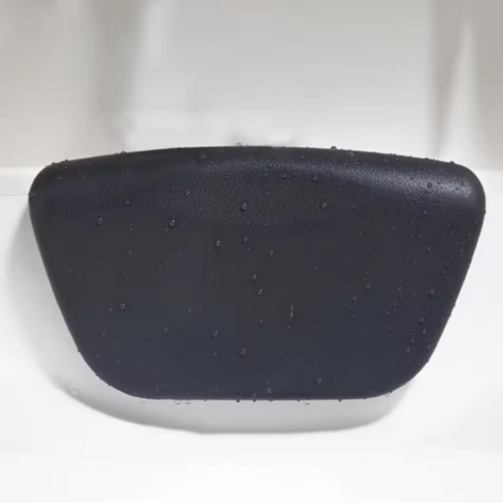Charcoal Slate Contoured Silicone Bath Pillow texture detail