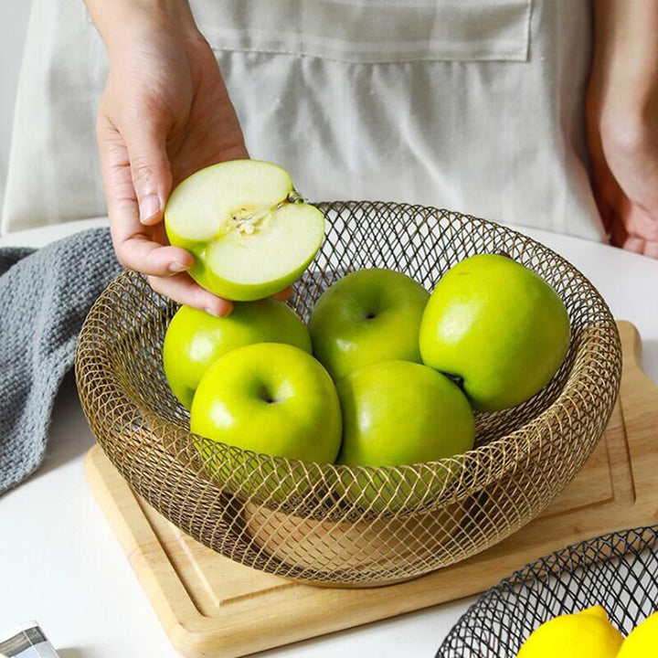 Sculptural Metal Fruit Bowl 3