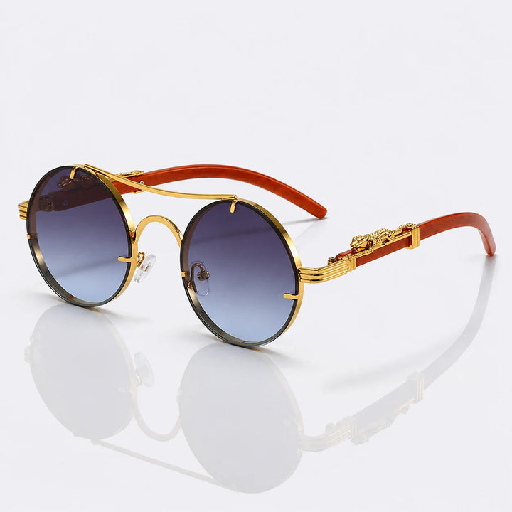 Sculptural Metal Sunglasses 3