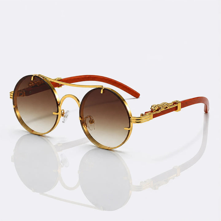 Sculptural Metal Sunglasses 4