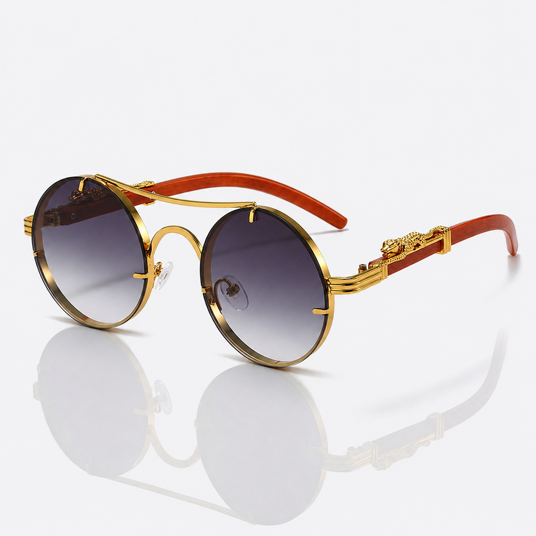 Sculptural Metal Sunglasses 5