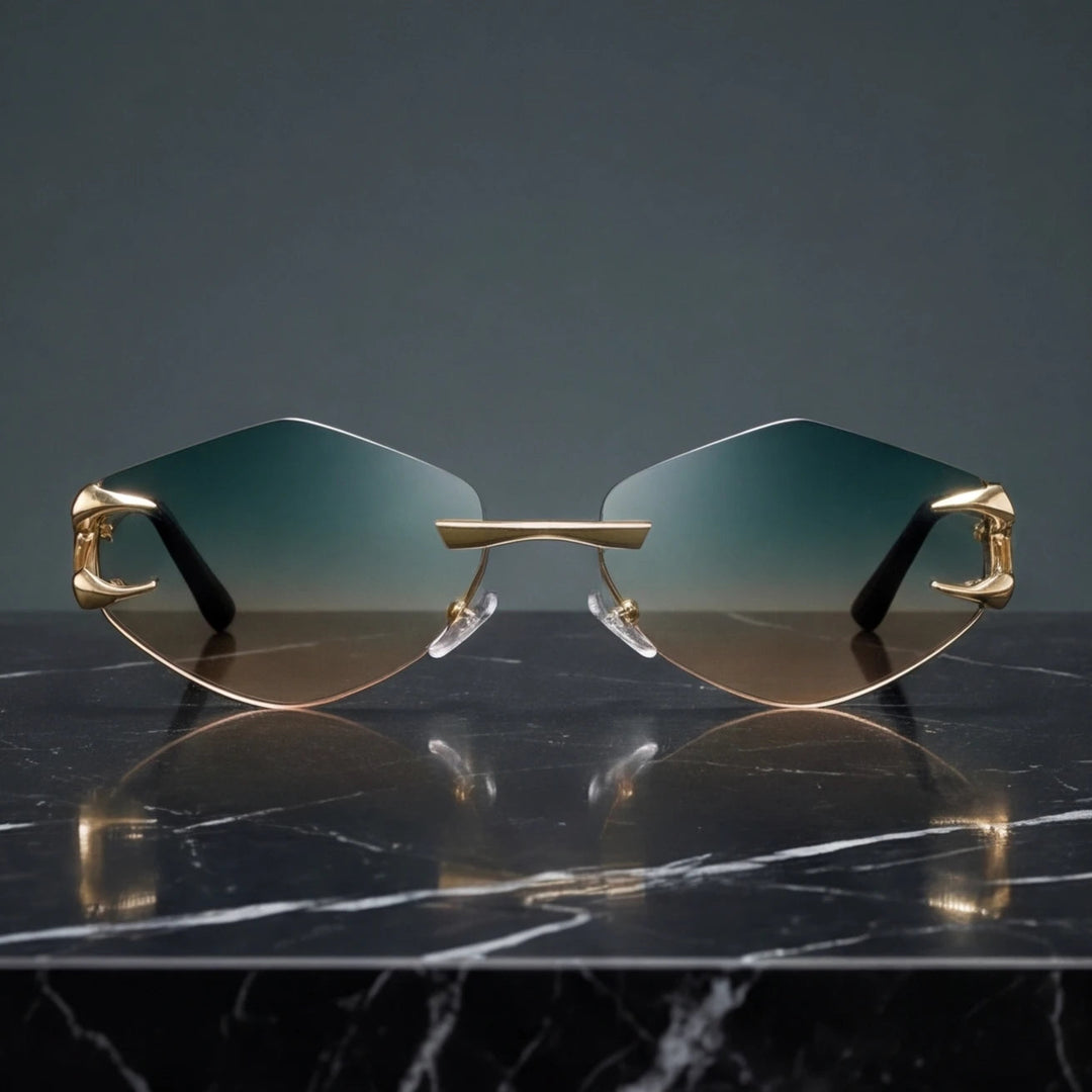 Sculptural Rimless Sunglasses 1