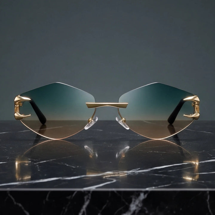 Sculptural Rimless Sunglasses 1