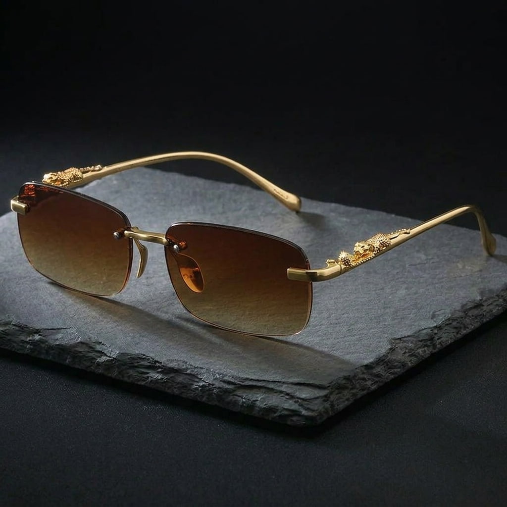 Sculptural Rimless Sunglasses 2