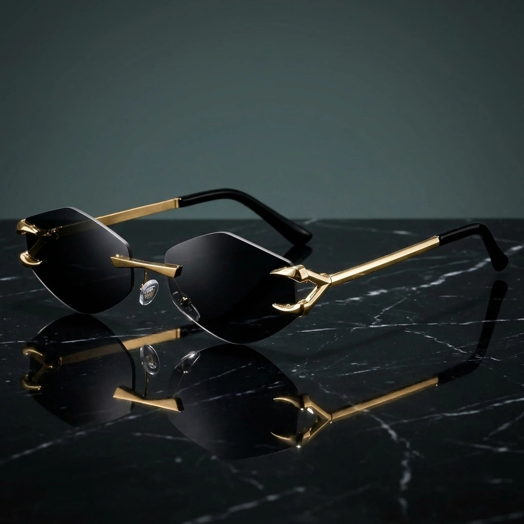 Sculptural Rimless Sunglasses 4