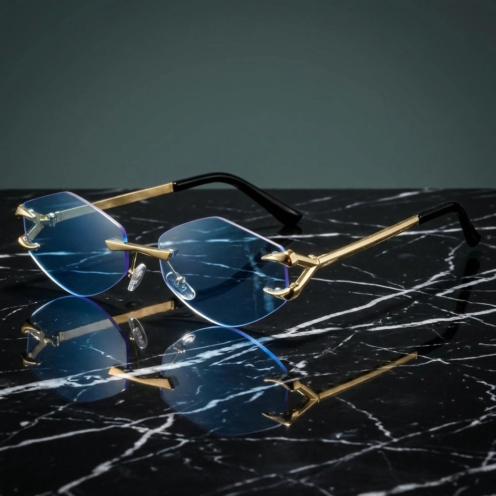 Sculptural Rimless Sunglasses 6
