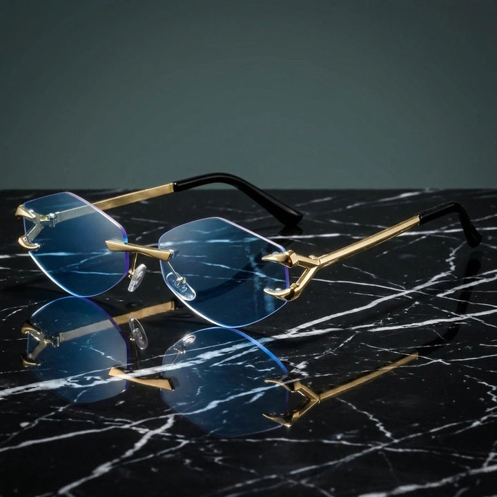 Sculptural Rimless Sunglasses 6