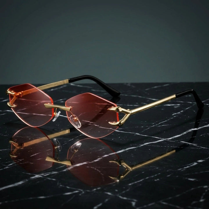 Sculptural Rimless Sunglasses 7
