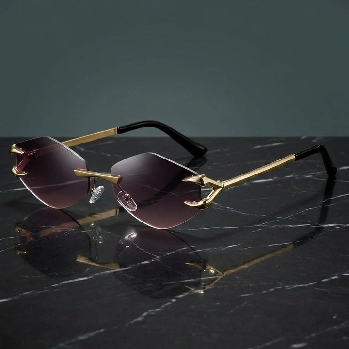 Sculptural Rimless Sunglasses 8