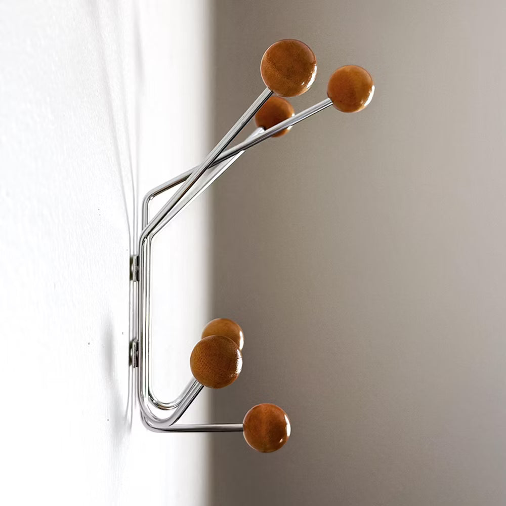 Sculptural Wooden Coat Rack Wall Mount 1