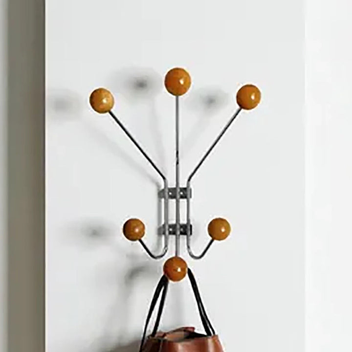 Sculptural Wooden Coat Rack Wall Mount 2