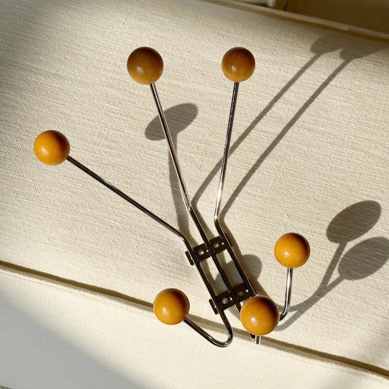 Sculptural Wooden Coat Rack Wall Mount 3