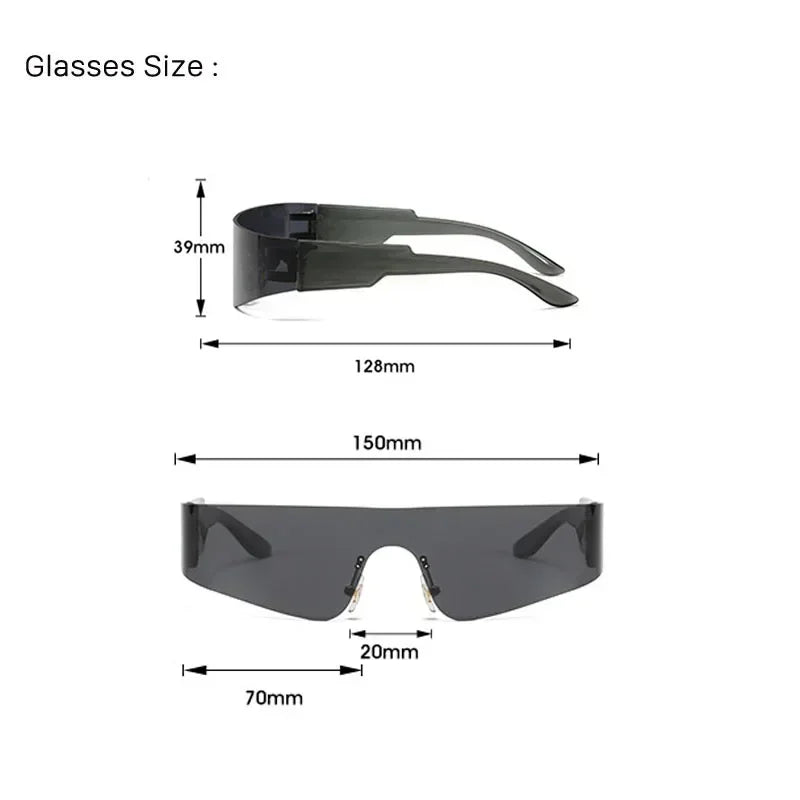 Chrome Wraparound Fashion Shades case and packaging