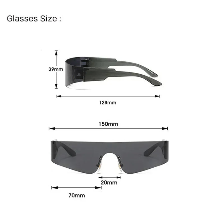 Chrome Wraparound Fashion Shades case and packaging