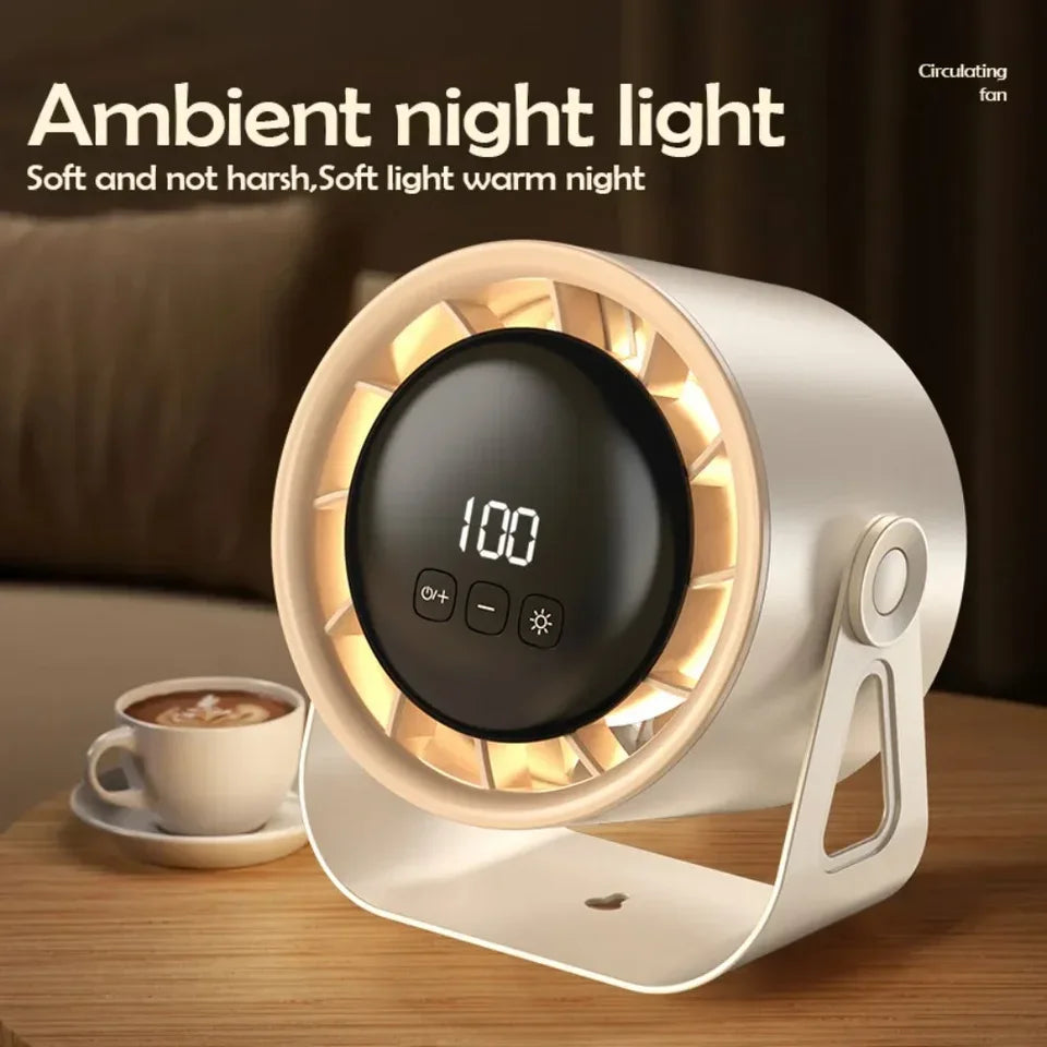 Rechargeable Wall Mount Fan Light night light glow