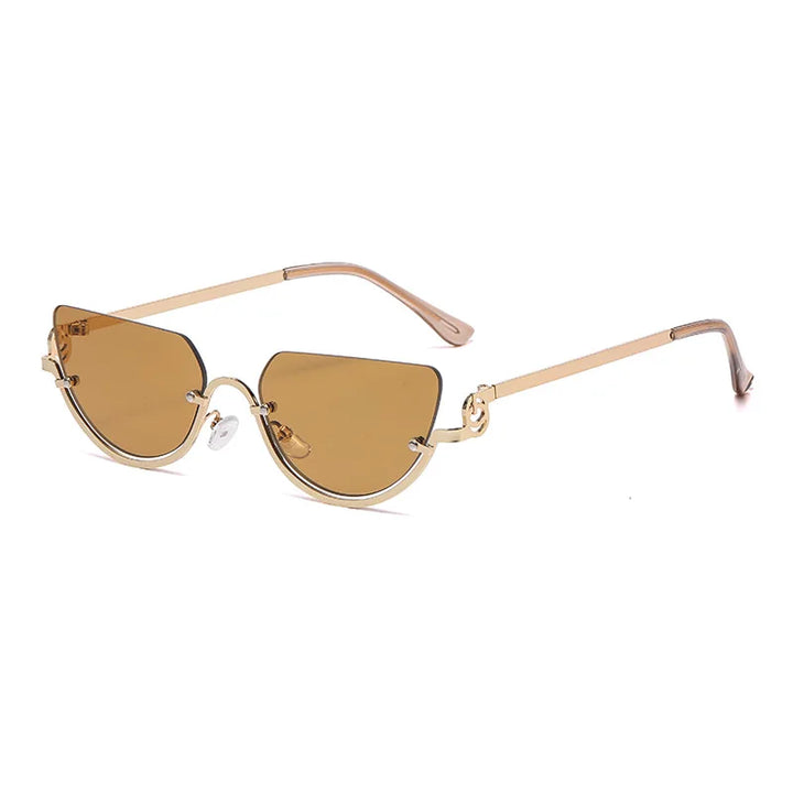 Half-Frame Cat-Eye Sunglasses
