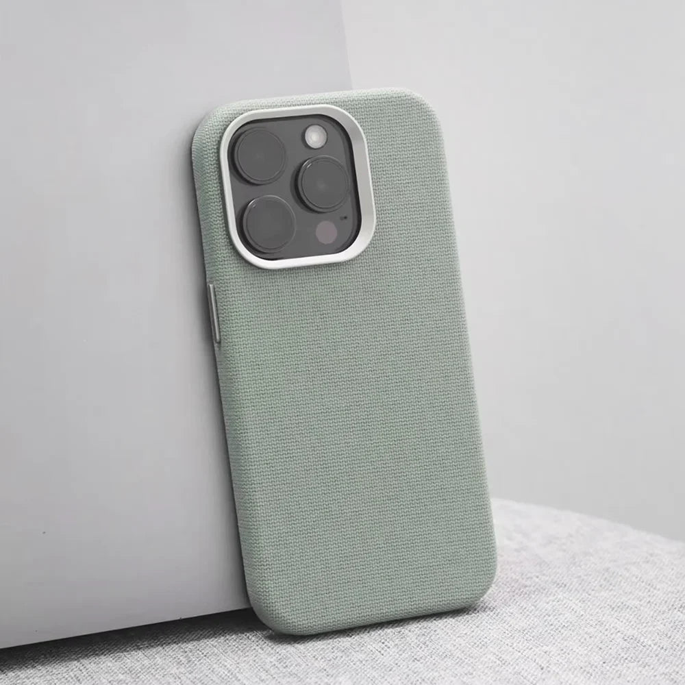 Mint Canvas Nylon Phone Case