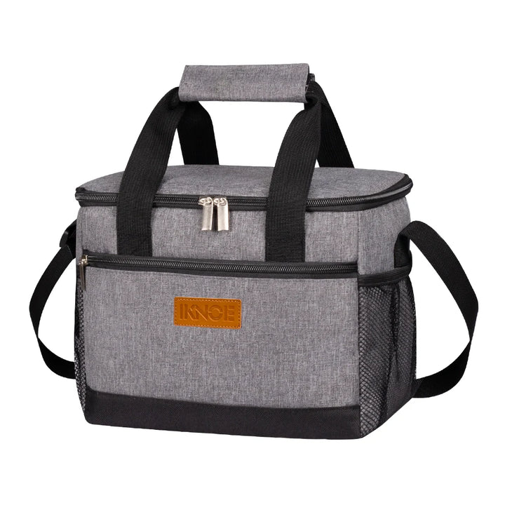 Gray Portable Insulated Lunch Cooler front view