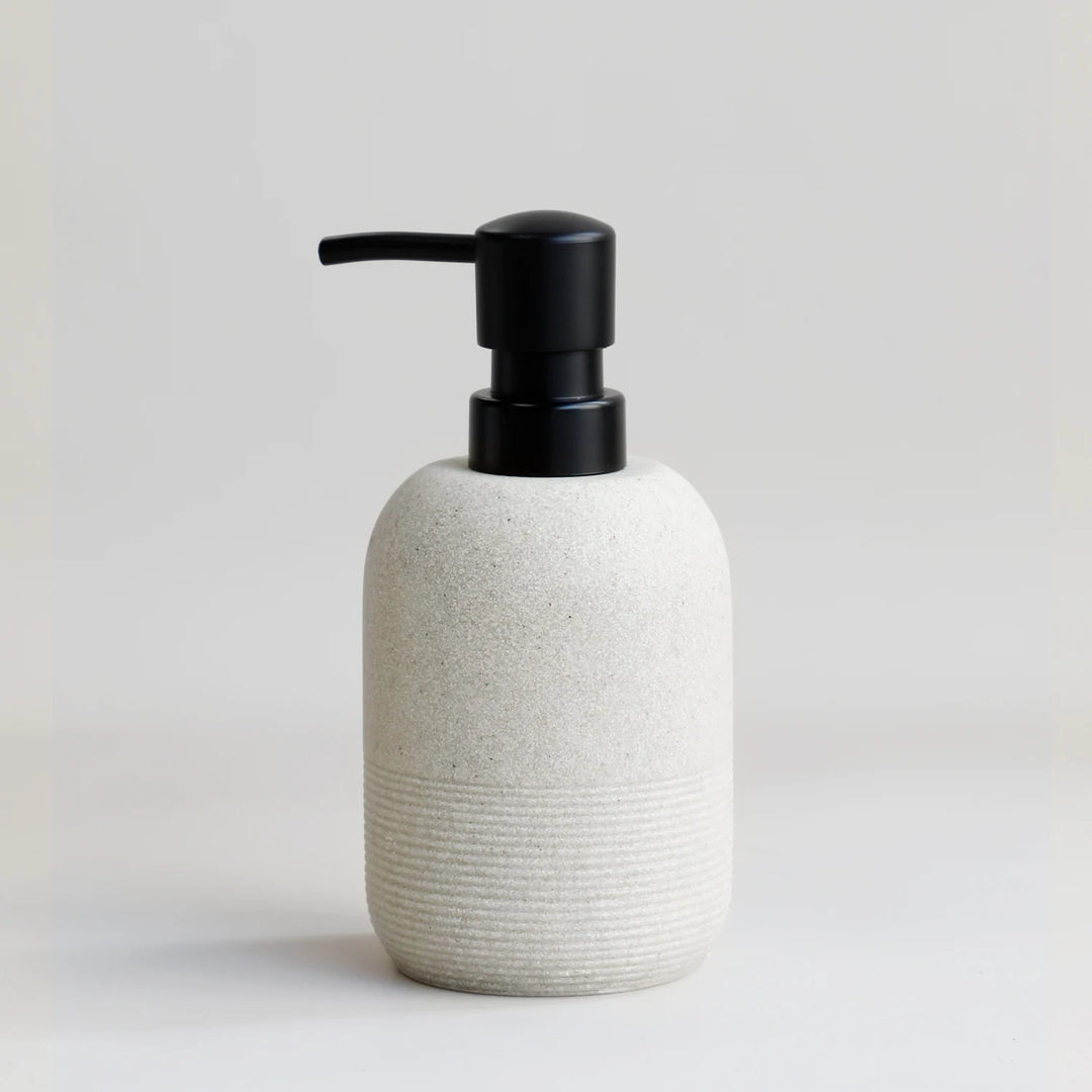 Light Yellow Hand Pump Soap Bottle front view