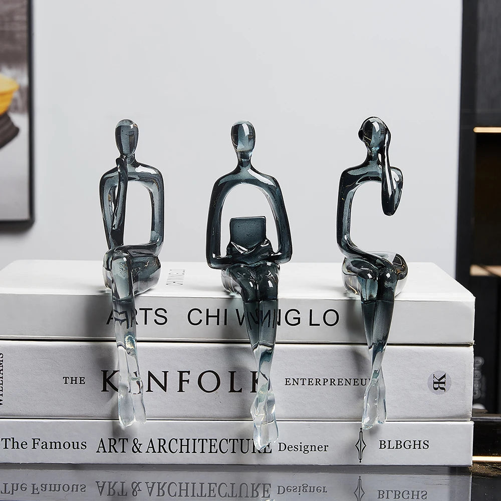 Abstract Bookshelf Sculpture – Vhail