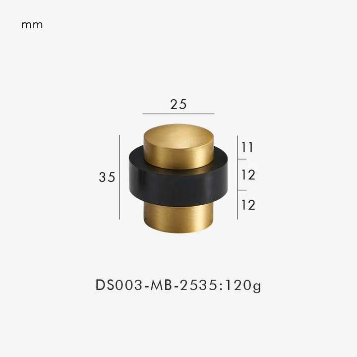 Brass Weighted Door Stopper front view