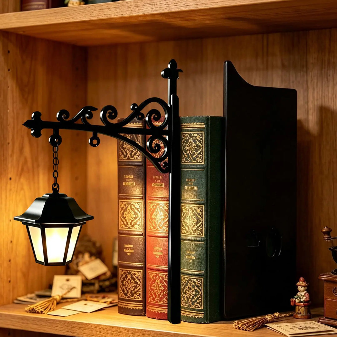 Warm Glow Library Night Light ghost pendant lit lifestyle