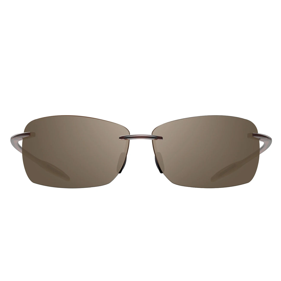 Brown Silver TR90 Surf Sunglasses front view