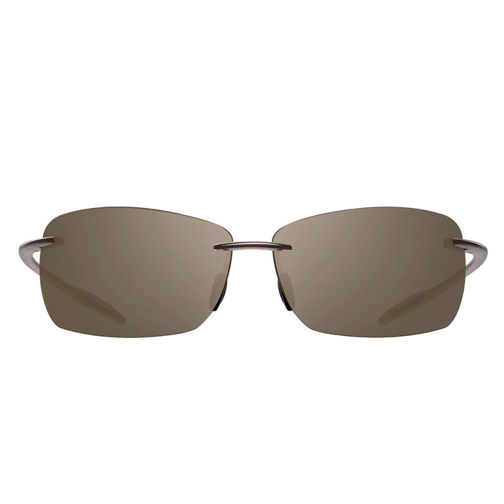Brown Silver TR90 Surf Sunglasses front view