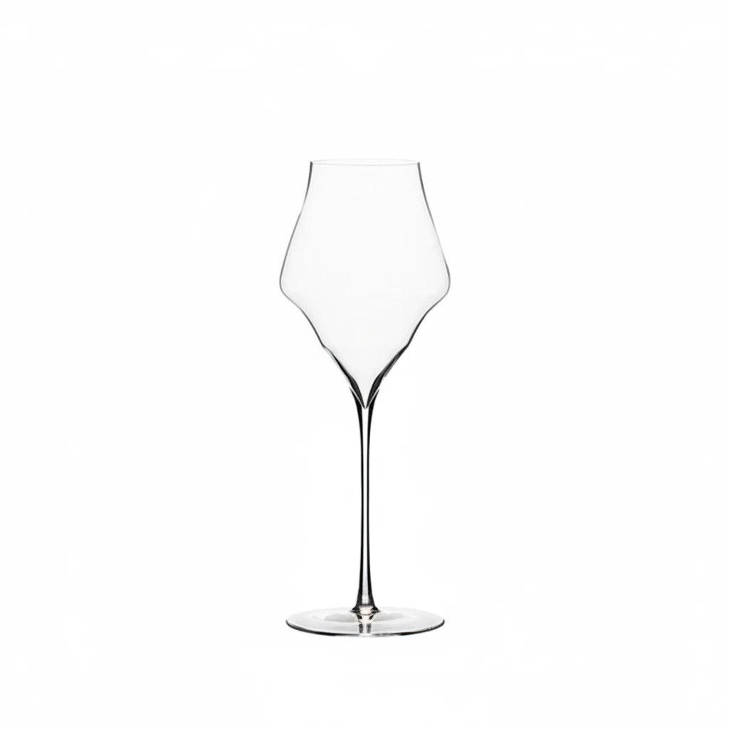 Handmade Thin Crystal Wine Glass rim detail