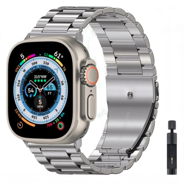 Titanium Stainless Steel Metal Watch Strap link detail