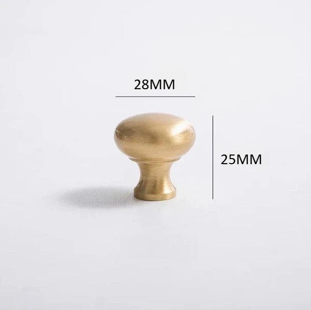 Large Brass Base Sculpted Warm Brass Door Handle – Detail View
